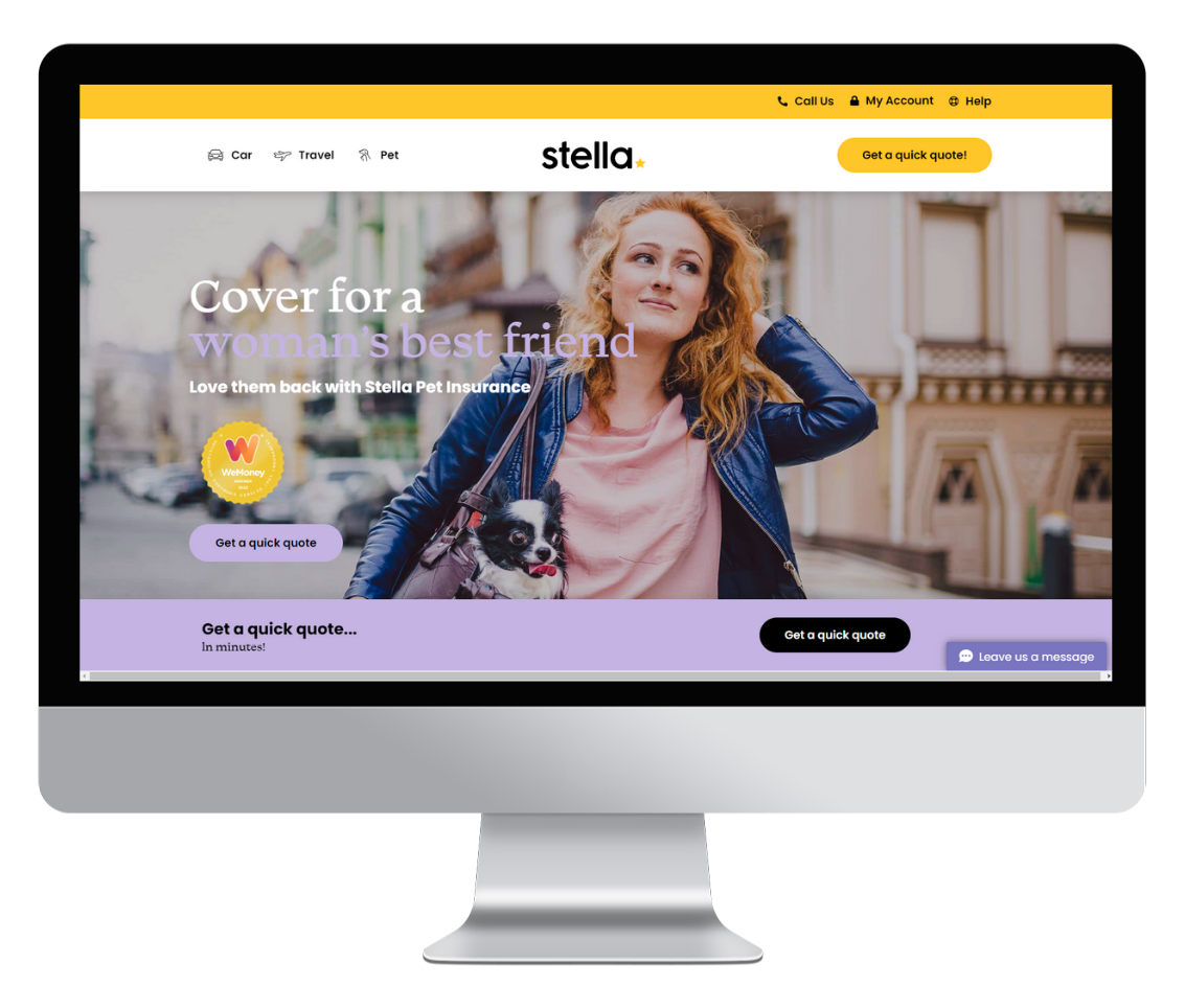 Stella pet insurance provider - compare pet insurance with furbaby